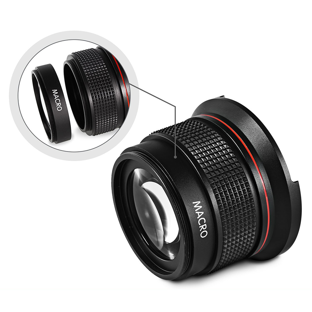 Lensa Kamera Hd 0 35x Fish Eye Wide Lens 58mm Black Jakartanotebook Com