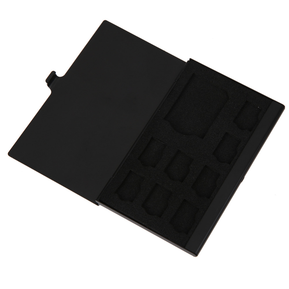Metal Aluminium 8 Micro Sd 1 Sd Card Storage Box Black Jakartanotebook Com