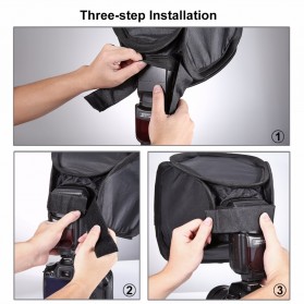 PULUZ Universal Softbox Flash Diffuser Camera DSLR - Black - 4