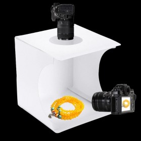 PULUZ Photo Studio Mini Soft Box Ring Light 30x30cm with 6 Backdrop - White - 6