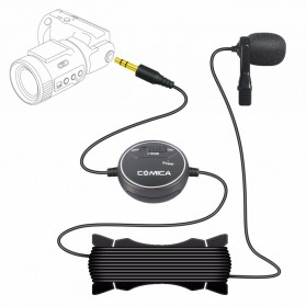 COMICA Microphone Condenser Lavalier Omnidirectional for GoPro Smartphone - CVM-V03S - Silver