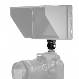 MINIFOCUS Hot Shoe Ball Head Lampu Flash Kamera for Studio Tripod Light Stand 1/4 Inch 360 Degree - MF-1901 - Black