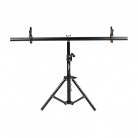 TaffSTUDIO Stand Background Backdrop Photography T-Shape 60 x 70 cm with 2 Clamp Clip - M138-70 - Black