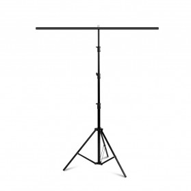 TaffSTUDIO Stand Background Backdrop Photography T-Shape 200x260cm with 4 Clamp Clip - M139-260 - Black - 5