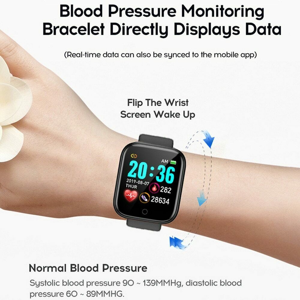 Smart Watch Y68 Waterproof Heart Rate Tracker-fitness Wristband For Ios  Android | Fruugo BH