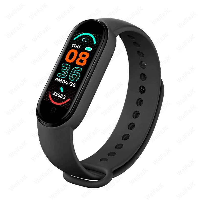 UOJSJK Smartwatch Sport Fitness Bracelet Activity Tracker Android iOS - M6  - Black - JakartaNotebook.com