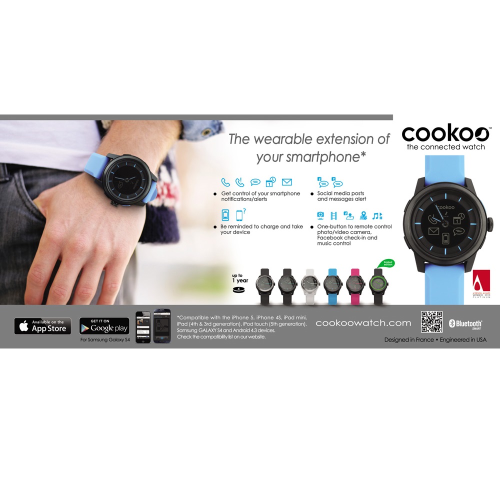 COOKOO Watch for iPhone 5/4s, iPad, iPod, Galaxy S4 