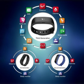 SKMEI Jam Tangan OLED Gelang Smartwatch Fitness Notification - L28T - Red - 4