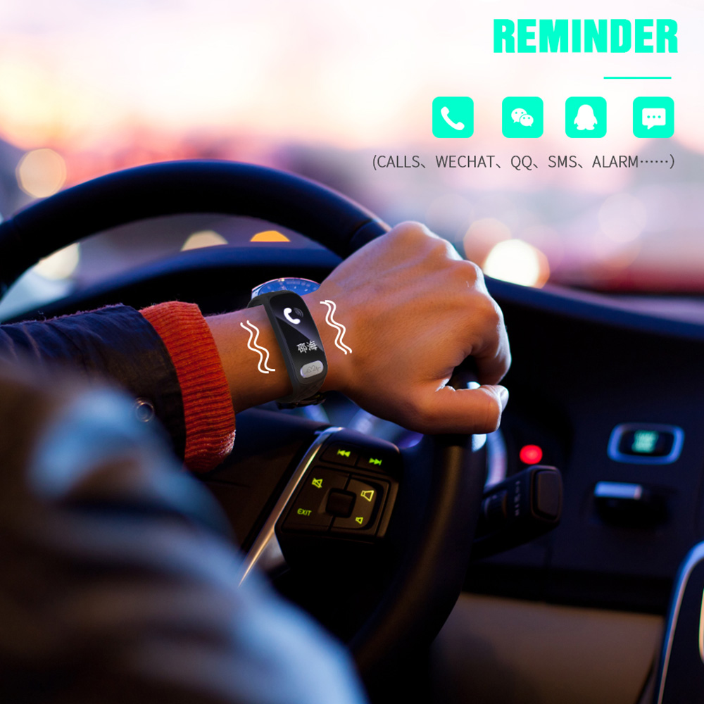 SKMEI Jam  Tangan  LED Gelang  Fitness Tracker B20 Black 