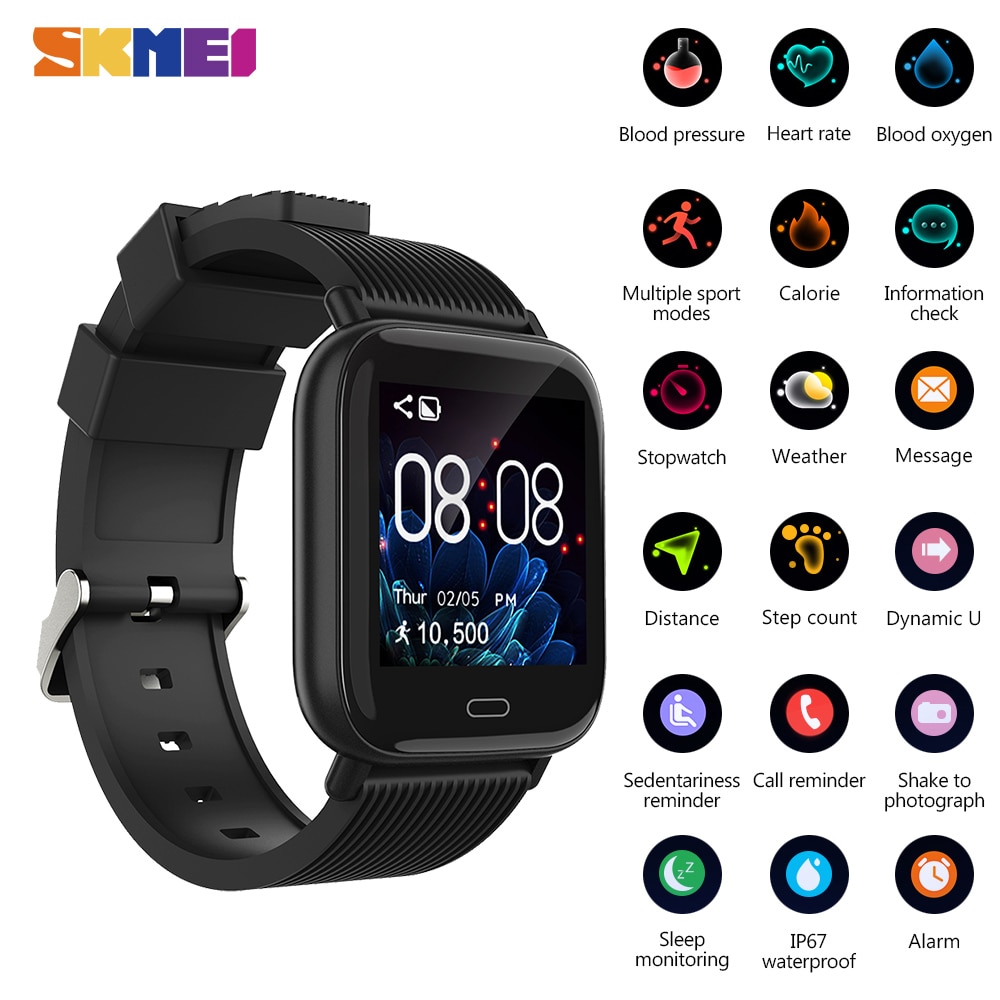 Skmei Smartwatch Jam Tangan Pintar Heartrate Blood Pressure Monitor G20 Black Jakartanotebook Com