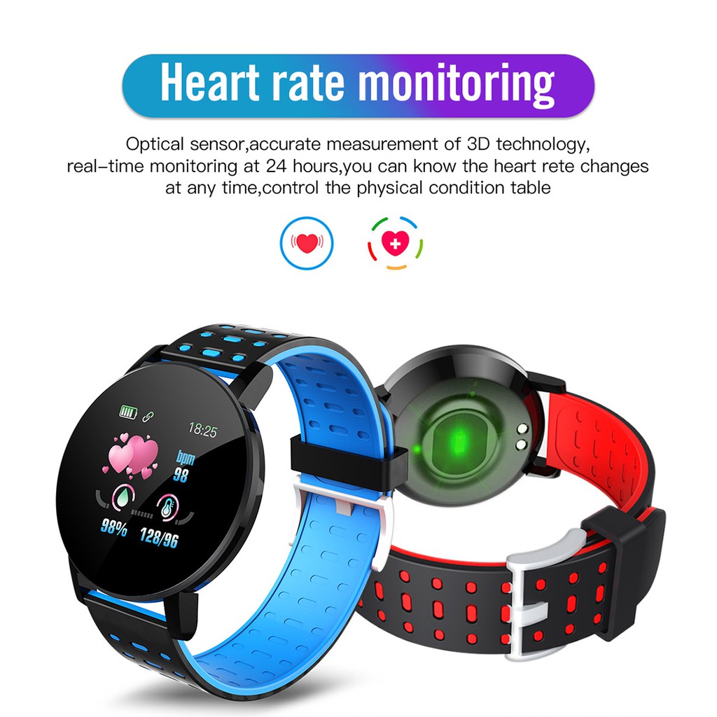 SKMEI Smartwatch Sport Fitness Tracker Heart Rate - 119 Plus - Gray -  JakartaNotebook.com