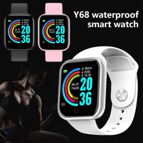 SKMEI Smartwatch Sport Fitness Tracker Heart Rate - Y68 - Black