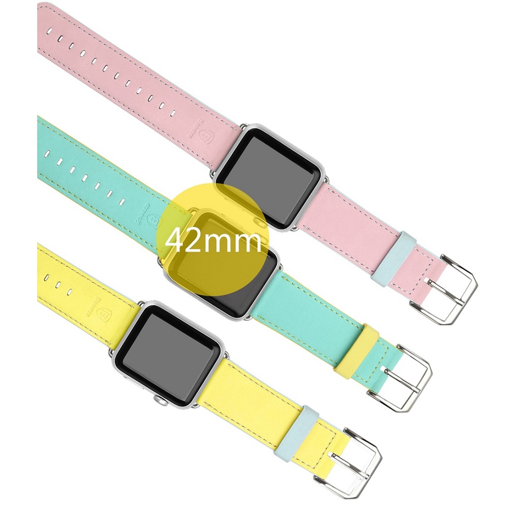 Baseus Macarons Leather Band for Apple Watch 42mm - Baby 