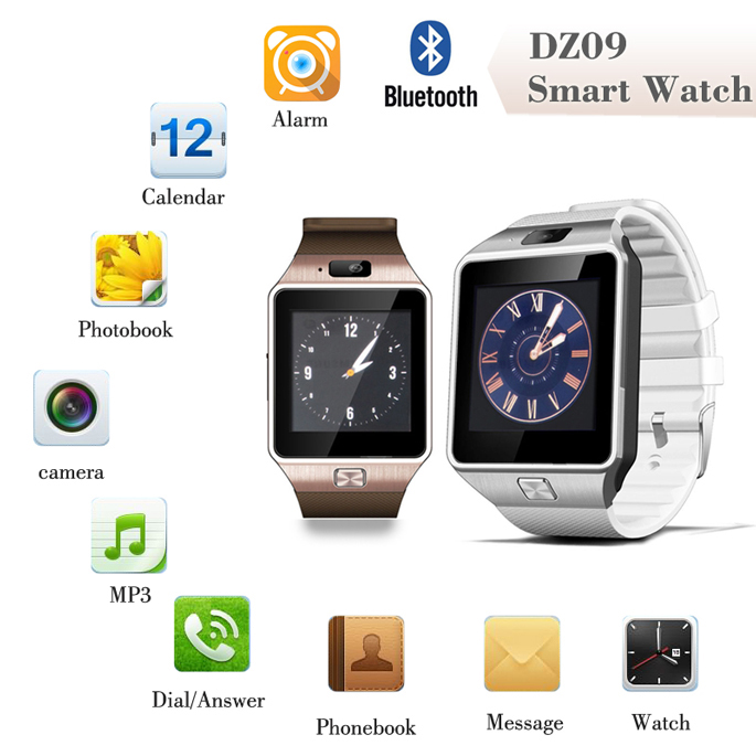 DZ09 Smartwatch WatchPhone GSM for Android - Black