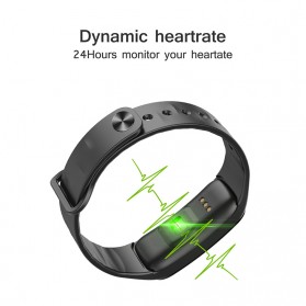 Wearfit Smartwatch Wristband LED Fitness Tracker Heart Rate Waterproof - C1S - Black - 3