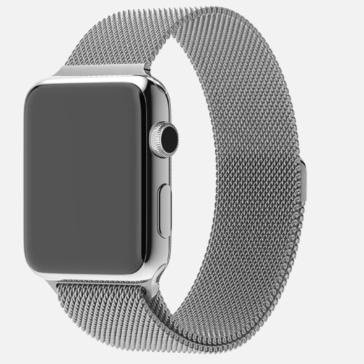 apple watch 4 stainless steel case with milanese loop