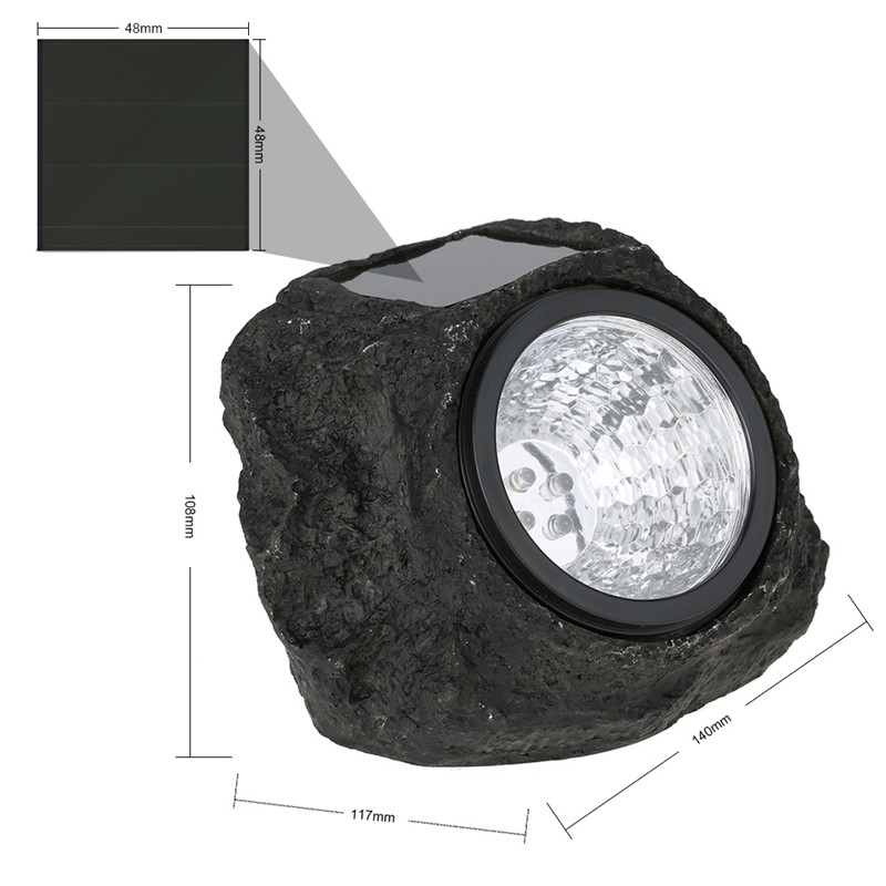  Lampu  Hias Taman LED Solar Lamp Stone Imitation GA 003 