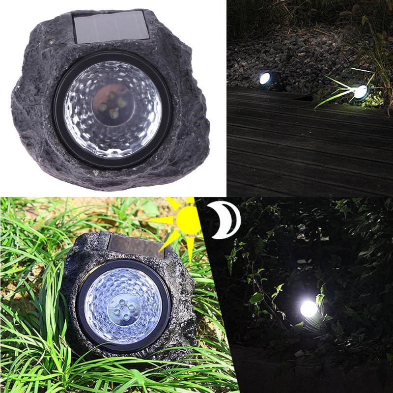  Lampu Hias Taman  LED Solar Lamp Stone Imitation GA 003 