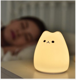 Little Cat Lampu Tidur LED RGB Light Model Cute Cat - LJC-124 - White - 2