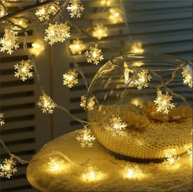 Lampu Hias Dekorasi Snowflake Christmas Light Battery 20 LED - HH-002 - Warm White - 4