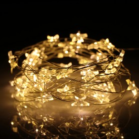 DKG Lampu Hias Dekorasi Bintang Pentagram Light Battery 20 LED - 2G11 - Warm White