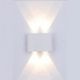 TaffLED Lampu Hias Dinding LED Minimalis Aluminium 4W 4 LED 3000K Warm White - B053 - Warm White