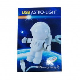 Eshoo Lampu LED USB Night Light Lamp Flexible Spaceman Astronaut - X01 - Gray - 9