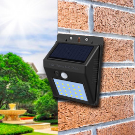 AVACOM Lampu Solar Sensor Gerak Outdoor Weatherproof 20 LED 1 PCS - L23 - Black - 2