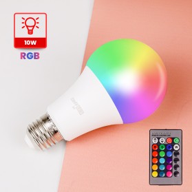 TaffLED Lampu Bohlam RGB dengan Remote Control E27 10 W - B5 - White