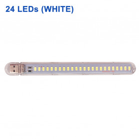 ZHMZH Lampu Belajar LED Strip Portable USB 24 LED 12W Cool White - SMD573 - White
