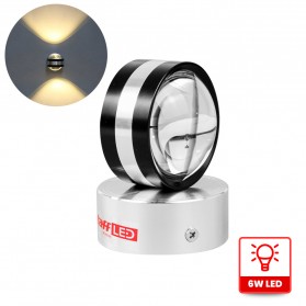 TaffLED Lampu Hias Dinding Minimalis Wall Lamp LED 6W Warm White - WLA8286 - Silver