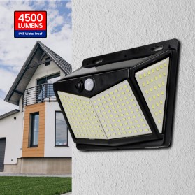 Lampu Taman - AMARYLLIS Lampu Solar Panel Sensor Gerak Outdoor Waterproof 208 LED Cool White - 1999XYX - Black