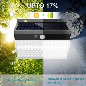 Woopower Lampu Solar Panel Sensor Gerak Outdoor Waterproof 206 LED 1 PCS - XF-2026 - Black - 2