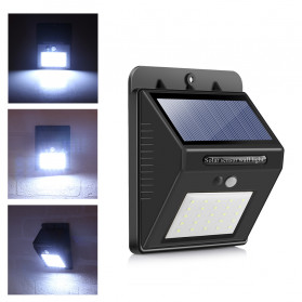 konesky Lampu Solar Sensor Gerak Outdoor Weatherproof 25 LED 6500K - L20 - Black - 1