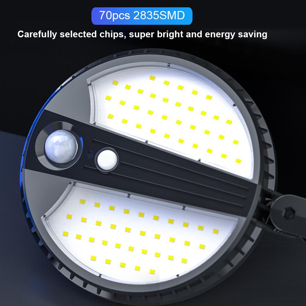 LAIDEYI Lampu Solar Panel Sensor Gerak PIR Outdoor Waterproof 70 LED