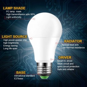 VBS Smart Light Bulb Bluetooth Bohlam LED RGB E27 15W 1PCS - V320 - White - 4