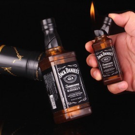 OLOEY Korek Api Gas Lighter Desain Botol Whiskey Jack Daniels - L1170 - Black - 2