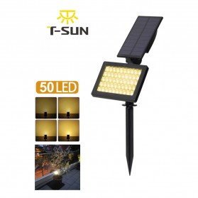 T-Sun Lampu Taman Energi Solar Panel Outdoor Light 50 LED 3W Warm White - TS-G0202 - Black