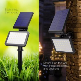 T-Sun Lampu Taman Energi Solar Panel Outdoor Light 50 LED 3W Warm White - TS-G0202 - Black - 4