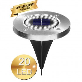 RAIBOHO Lampu Tanam Taman Solar Power Waterproof 20 LED - RB20 - Warm White