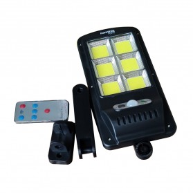 TaffLED Lampu Solar Panel Sensor Gerak PIR Outdoor Waterproof 120 COB 6 Lights with Remote Control - PL216 - Black - 3