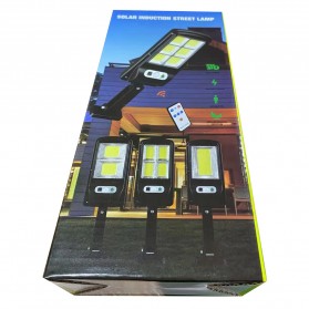 TaffLED Lampu Solar Panel Sensor Gerak PIR Outdoor Waterproof 120 COB 6 Lights with Remote Control - PL216 - Black - 10