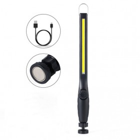 Senter LED Professional - CHIN TORCH Lampu Lantera LED Darurat Emergency Light Portable Magnetic COB - JW821 - Black