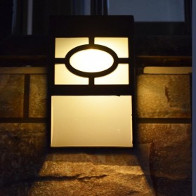 OOBEST Lampu Hias Dinding LED Solar Wall Lamps Outdoor Waterproof - OO10 - Warm White