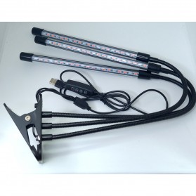 Goodland Lampu LED Strip Tanaman Phytolamp Fitolamp Grow Full Spectrum Timer 3 Kepala - GL35 - Black - 2
