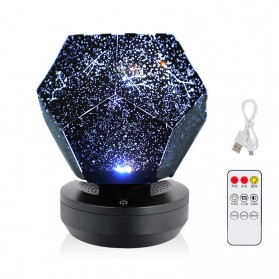 Ousam Lampu Proyektor LED Night Light Model Starry Night Sky with Remote Control - WZXKD01 - Black - 2