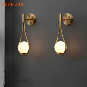 OUDELADI Lampu Hias Dinding LED Minimalis Nordic Warm White - G9 - Golden