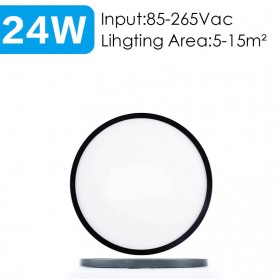 MARPOU Lampu LED Plafon Modern Ceiling Light 24W 12Inch - EPS28 - Black