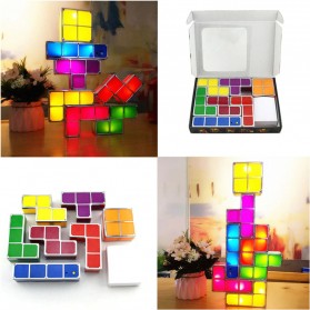 Feimefeiyou Lampu Hias LED Tetris Stackable Puzzles 7 PCS - F0017 - Multi-Color - 15