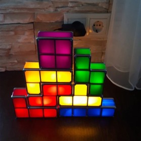 Feimefeiyou Lampu Hias LED Tetris Stackable Puzzles 7 PCS - F0017 - Multi-Color - 4
